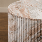 Palissandro Fluted Round Coffee Table – round coffee table, marble coffee table, modern coffee table, contemporary coffee table, luxury coffee table