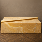 Honey Onyx Fractured-Plane Coffee Table – onyx coffee table, onyx accent table, designer coffee table, unique coffee table, statement coffee table