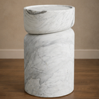 Carrara White Side Table