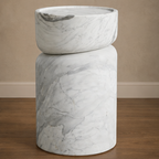 Carrara White Side Table