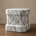Curio Arabescato Marble Side Table