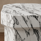 Curio Arabescato Marble Side Table