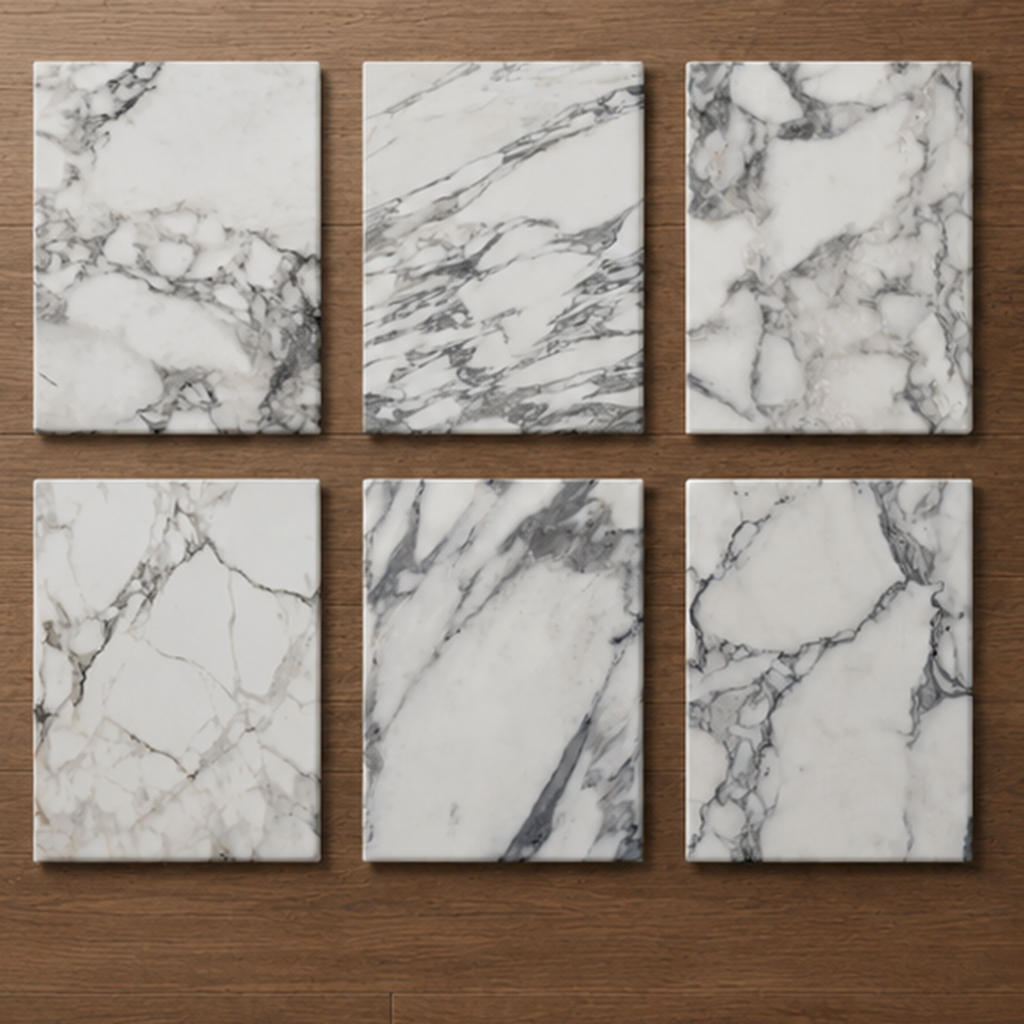 Curio Arabescato Marble Side Table