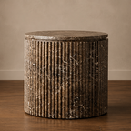 Fluted Round Side Table