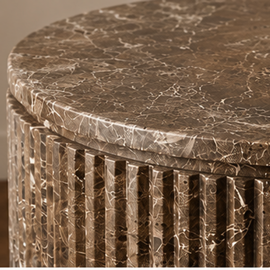 Fluted Round Side Table