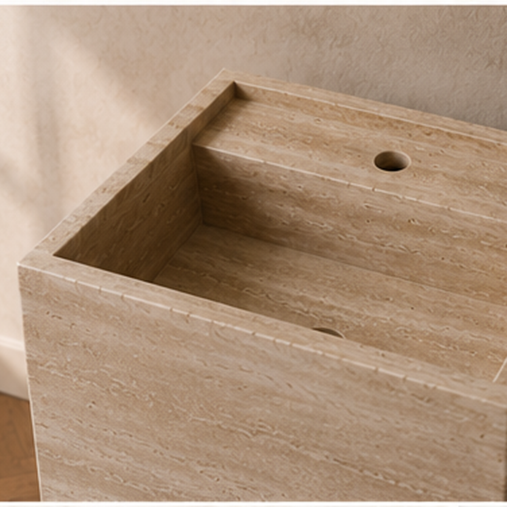 Beige Travertine Vanity