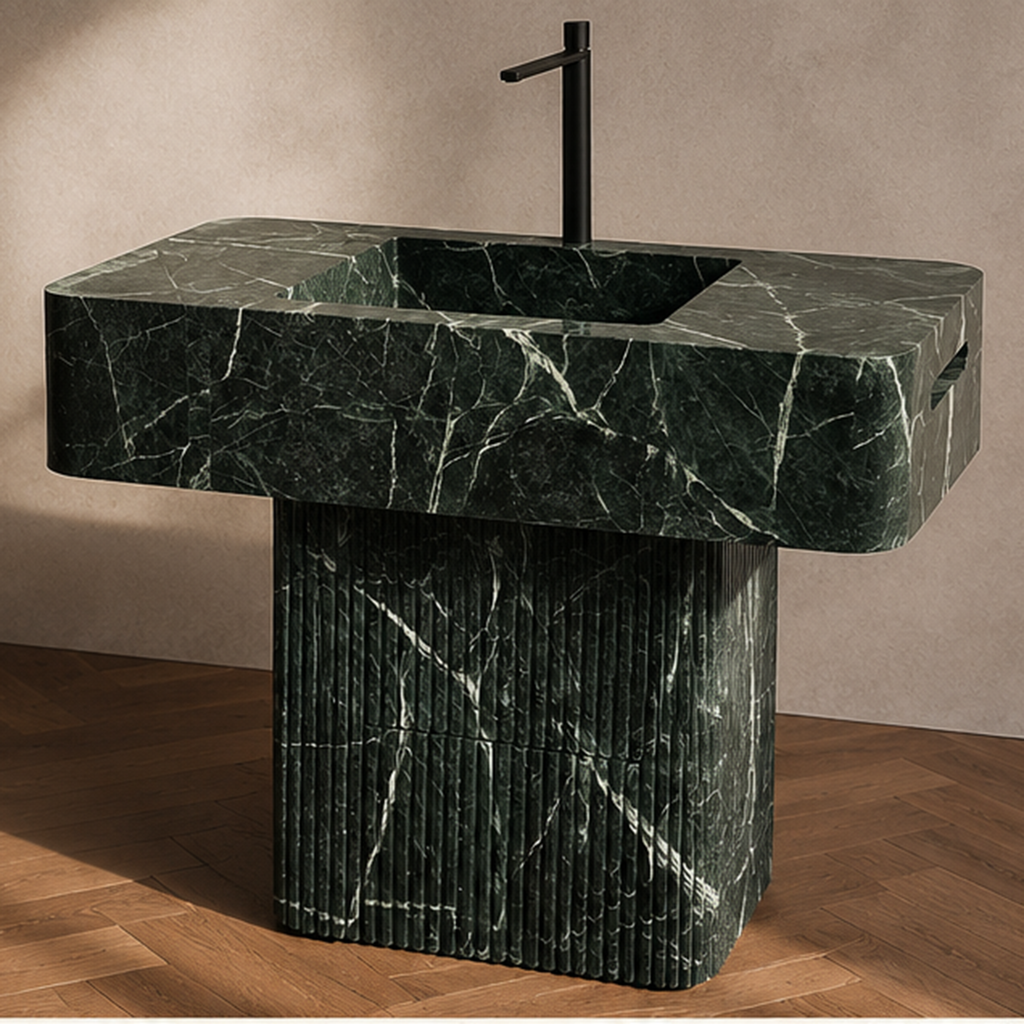 The Verde Radiused Flute Vanity