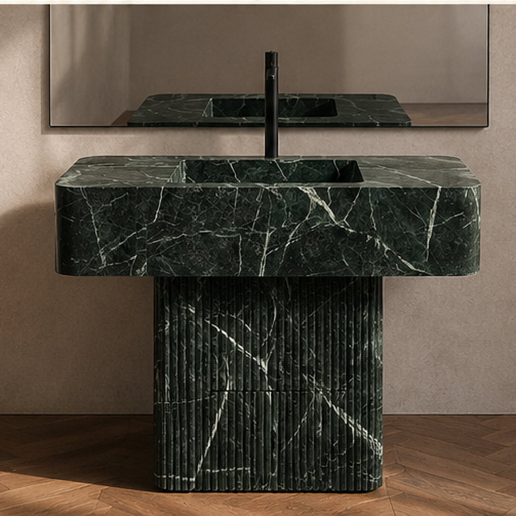 The Verde Radiused Flute Vanity