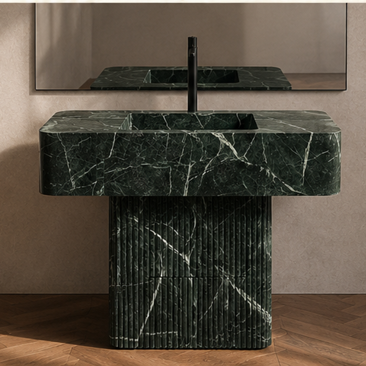 The Verde Radiused Flute Vanity