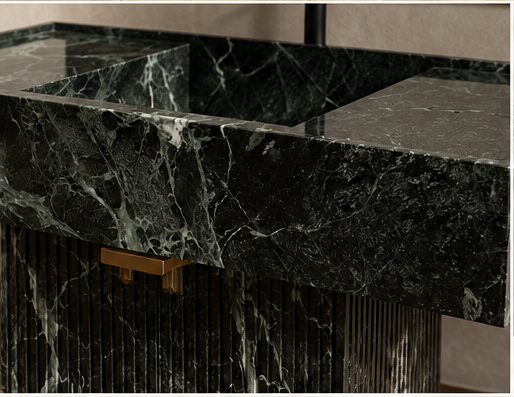 The Verde Alpi Fluted Cantilever Vanity