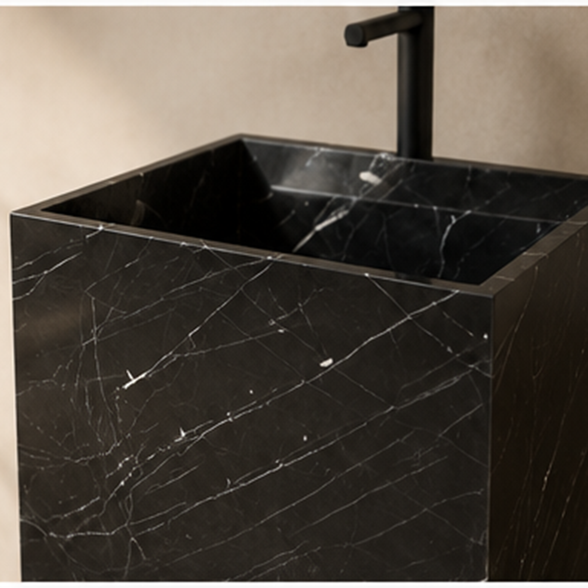 Minimalist Black Marquino Vanity