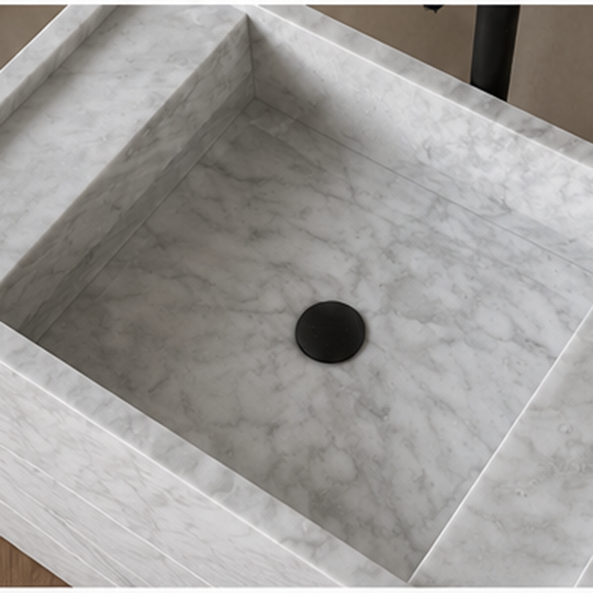 Minimalist Carrara White Vanity