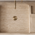 Fluted Beige Travertine Vanity