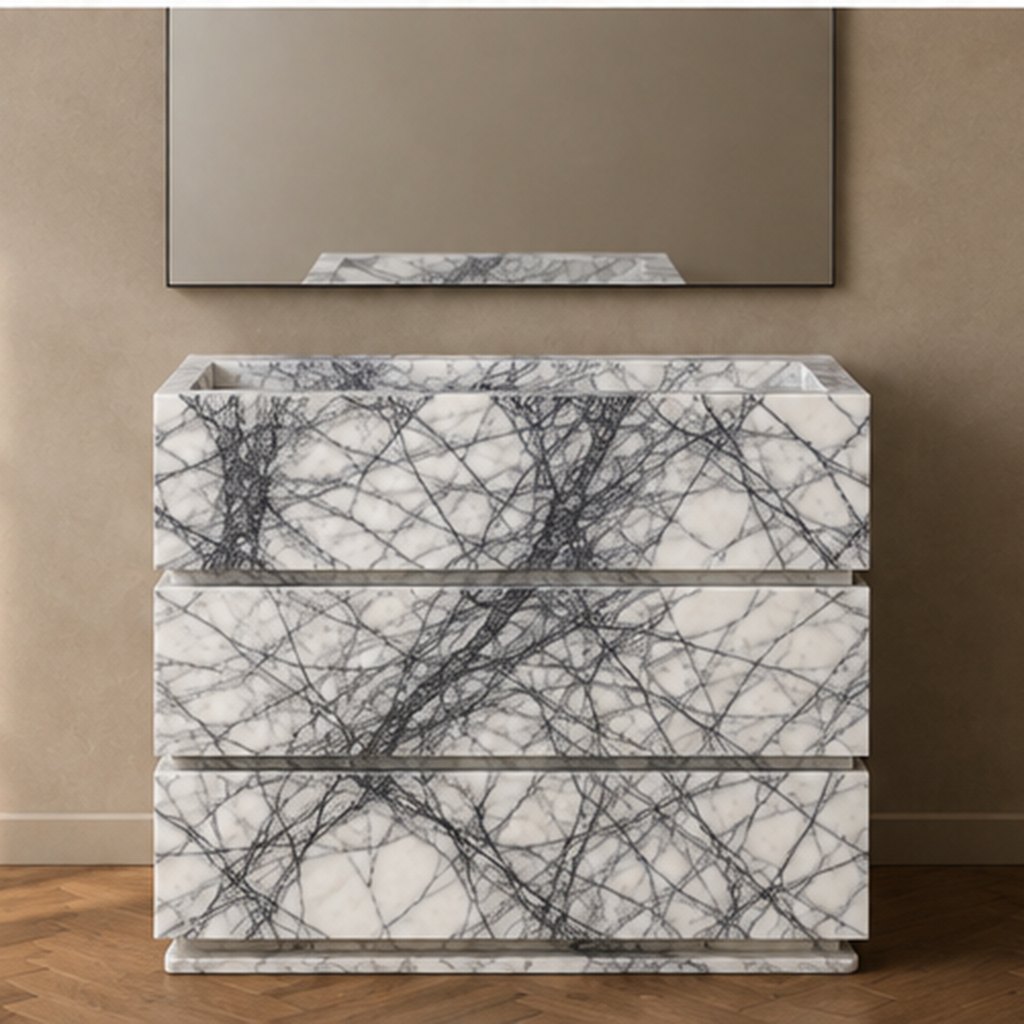 Signature Lilac White Marble Vanity