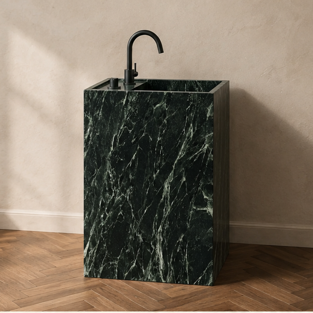 Minimalist Verde Alpi Vanity