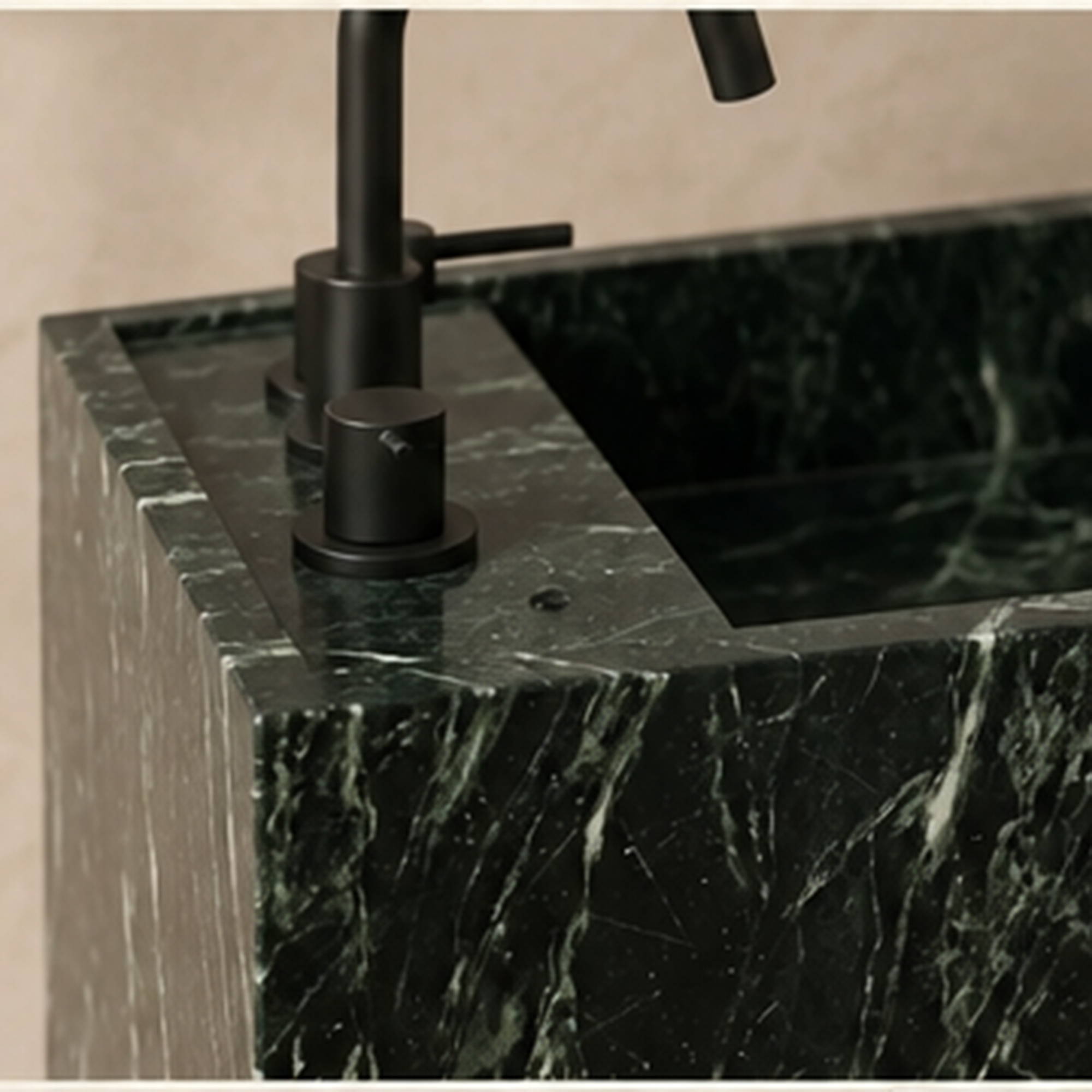 Minimalist Verde Alpi Vanity