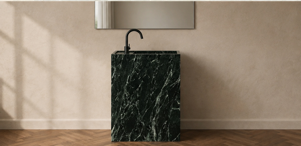 Minimalist Verde Alpi Vanity