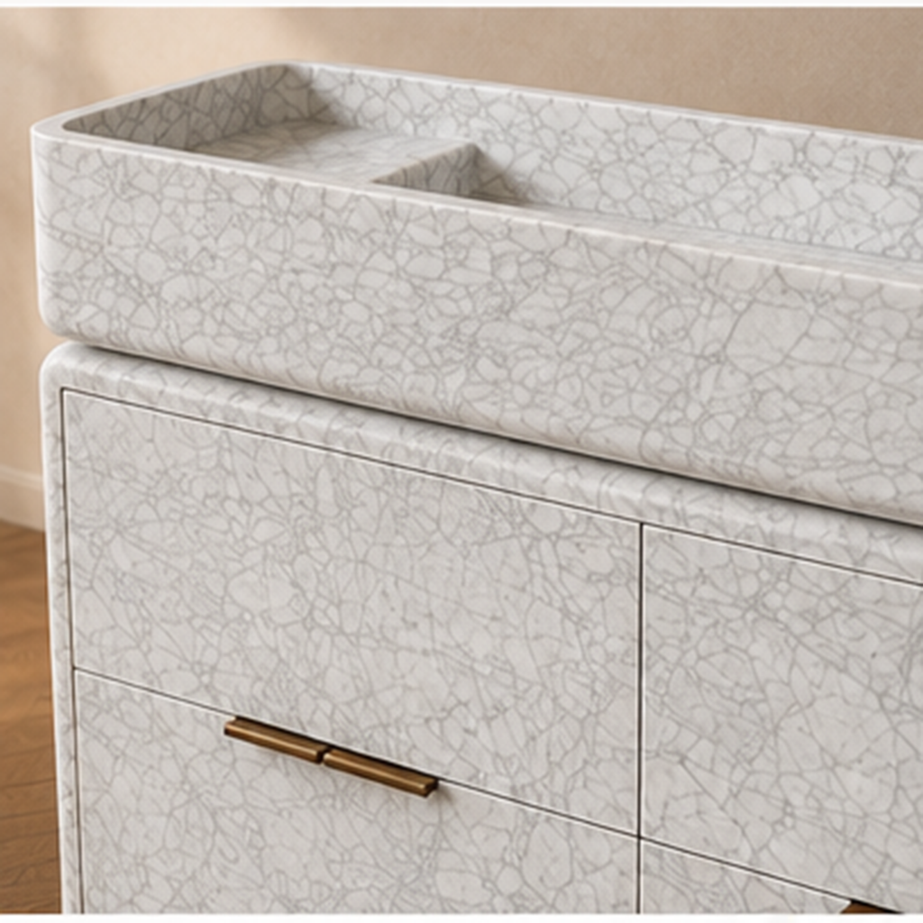 Carara White Marble Vanity