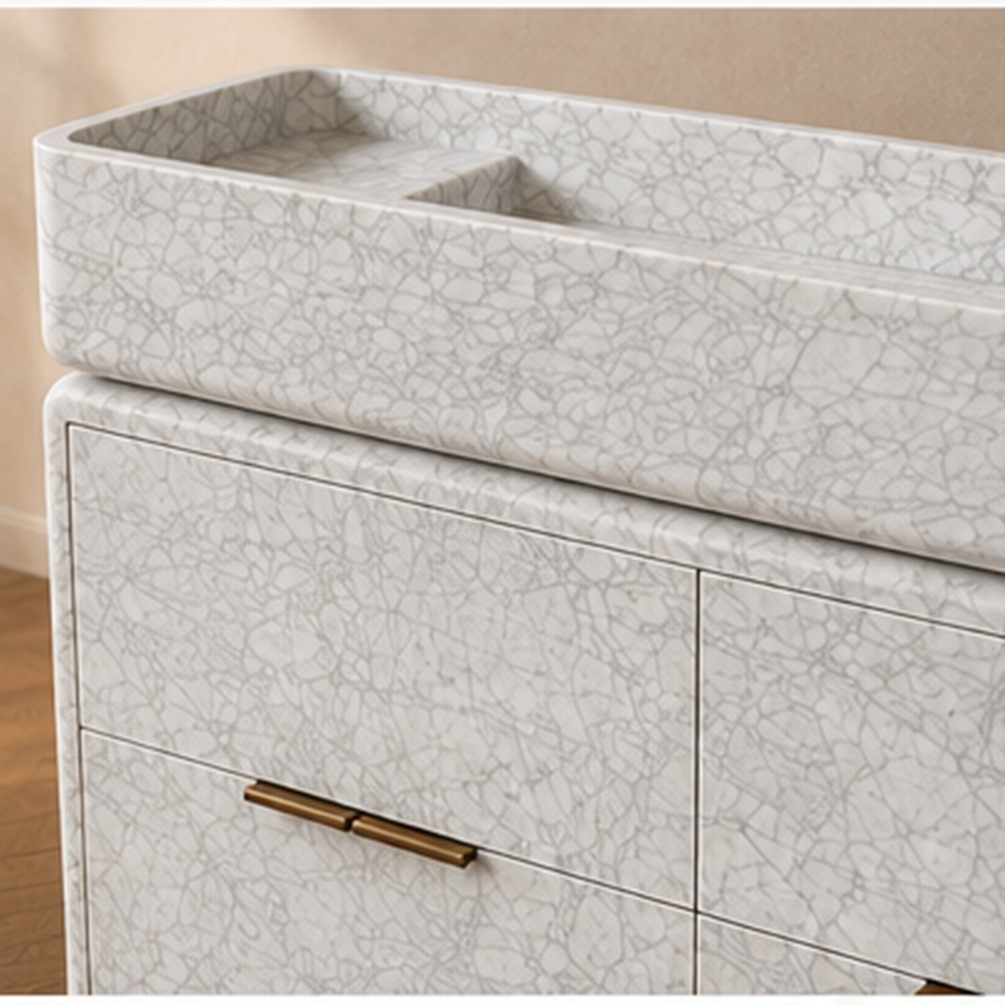 Carara White Marble Vanity