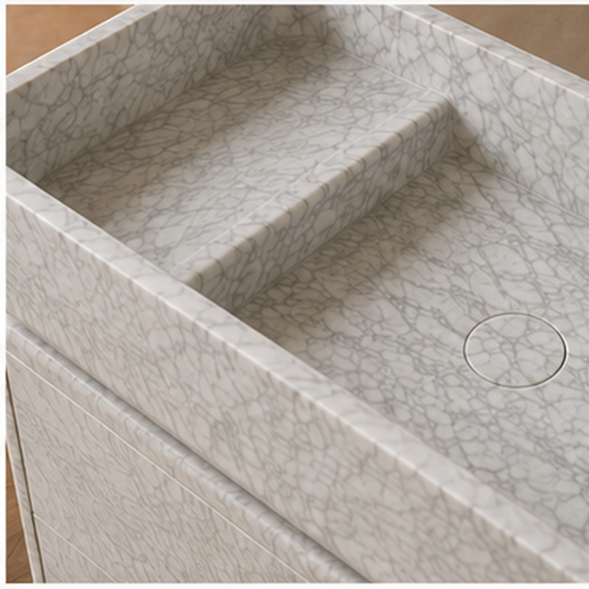 Carara White Marble Vanity