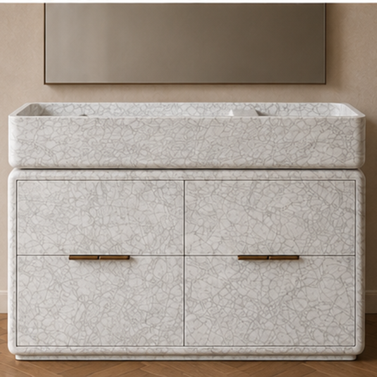 Carara White Marble Vanity