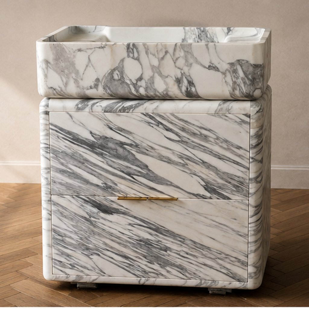 Arabescato White Bathroom Vanity