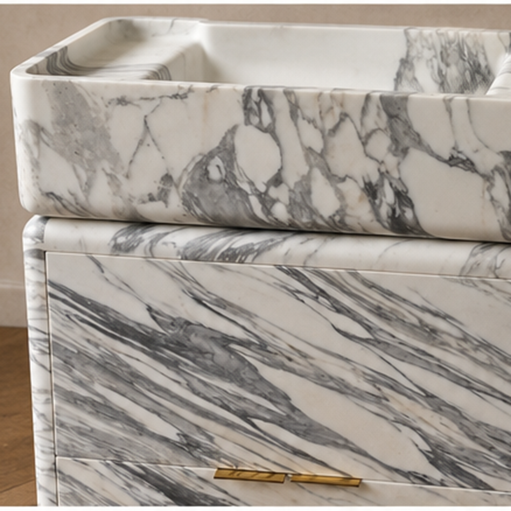 Arabescato White Bathroom Vanity