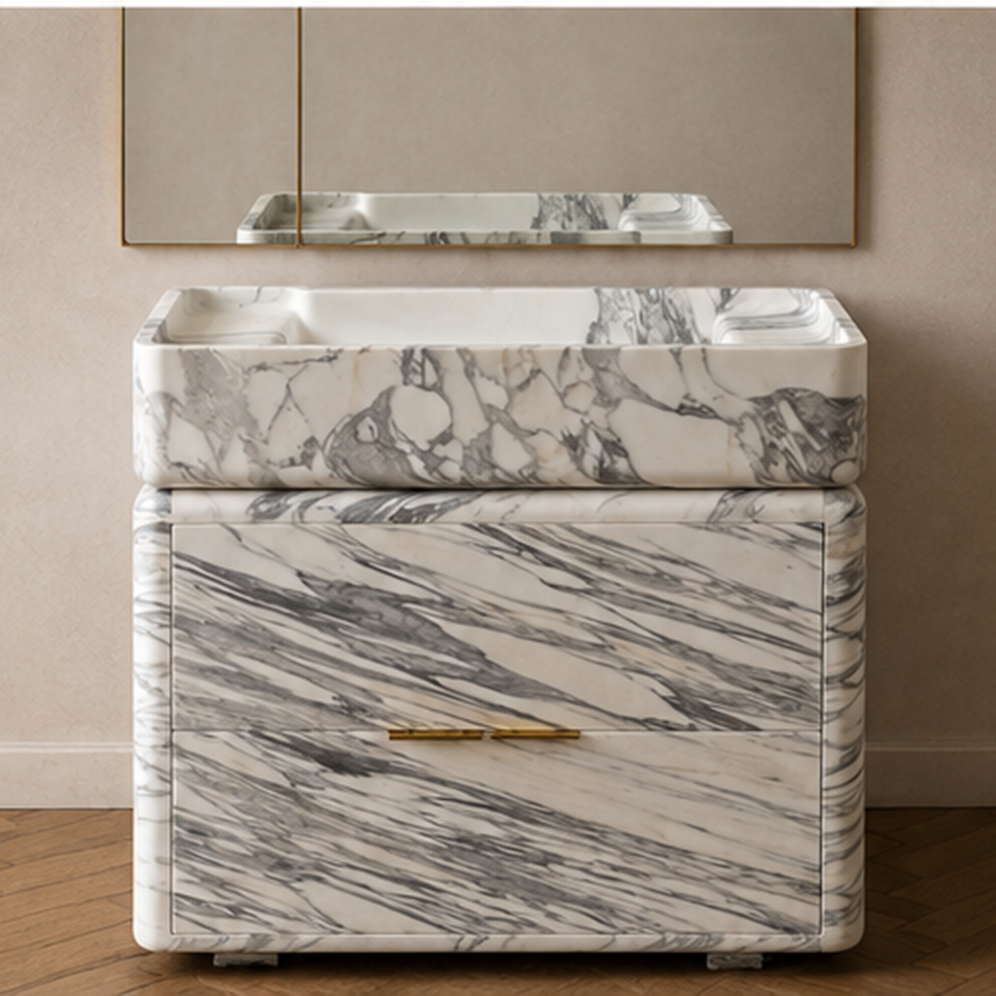 Arabescato White Bathroom Vanity