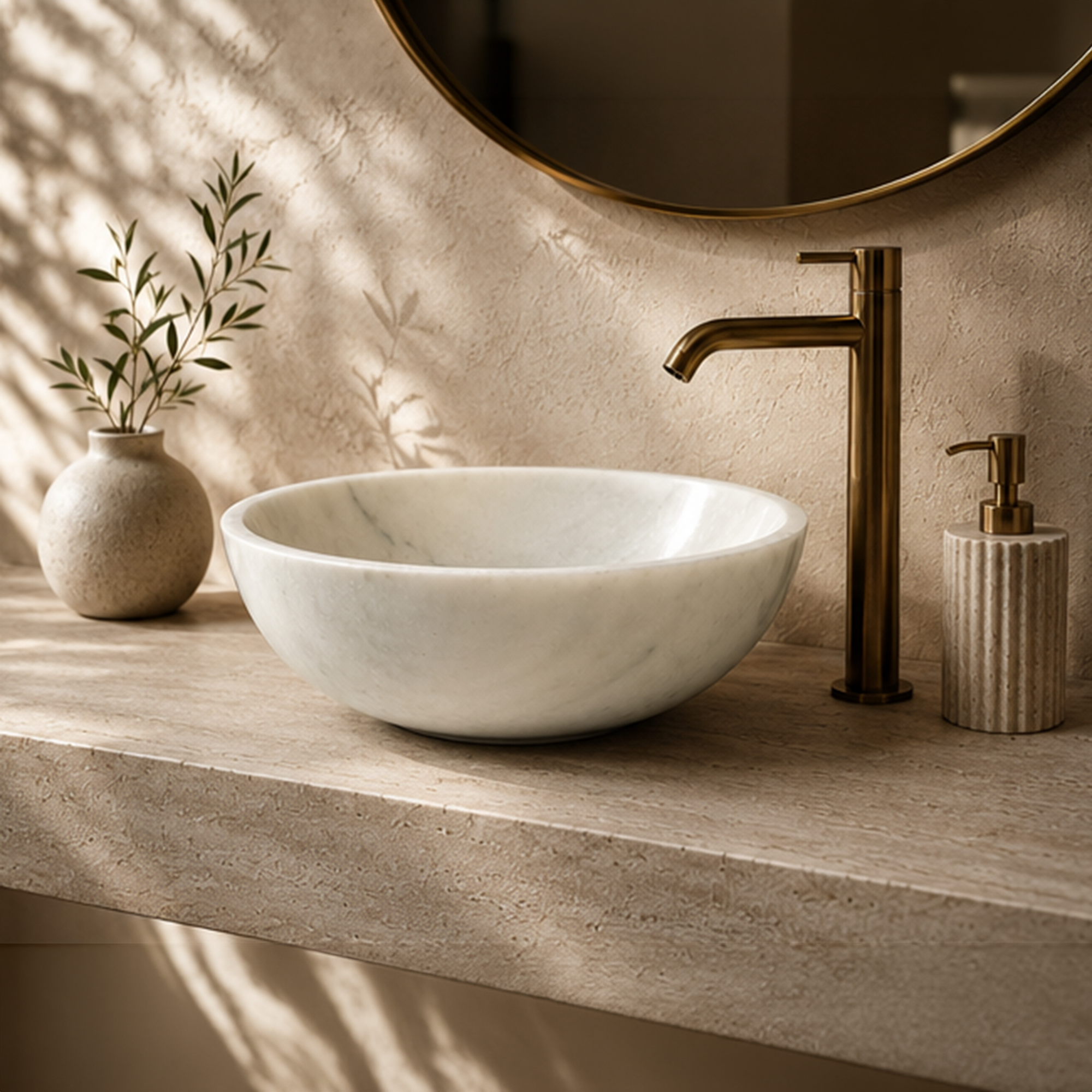 Pigus White Hemispherical WashBasin