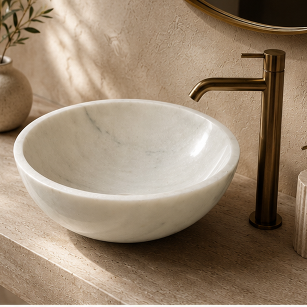 Pigus White Hemispherical WashBasin