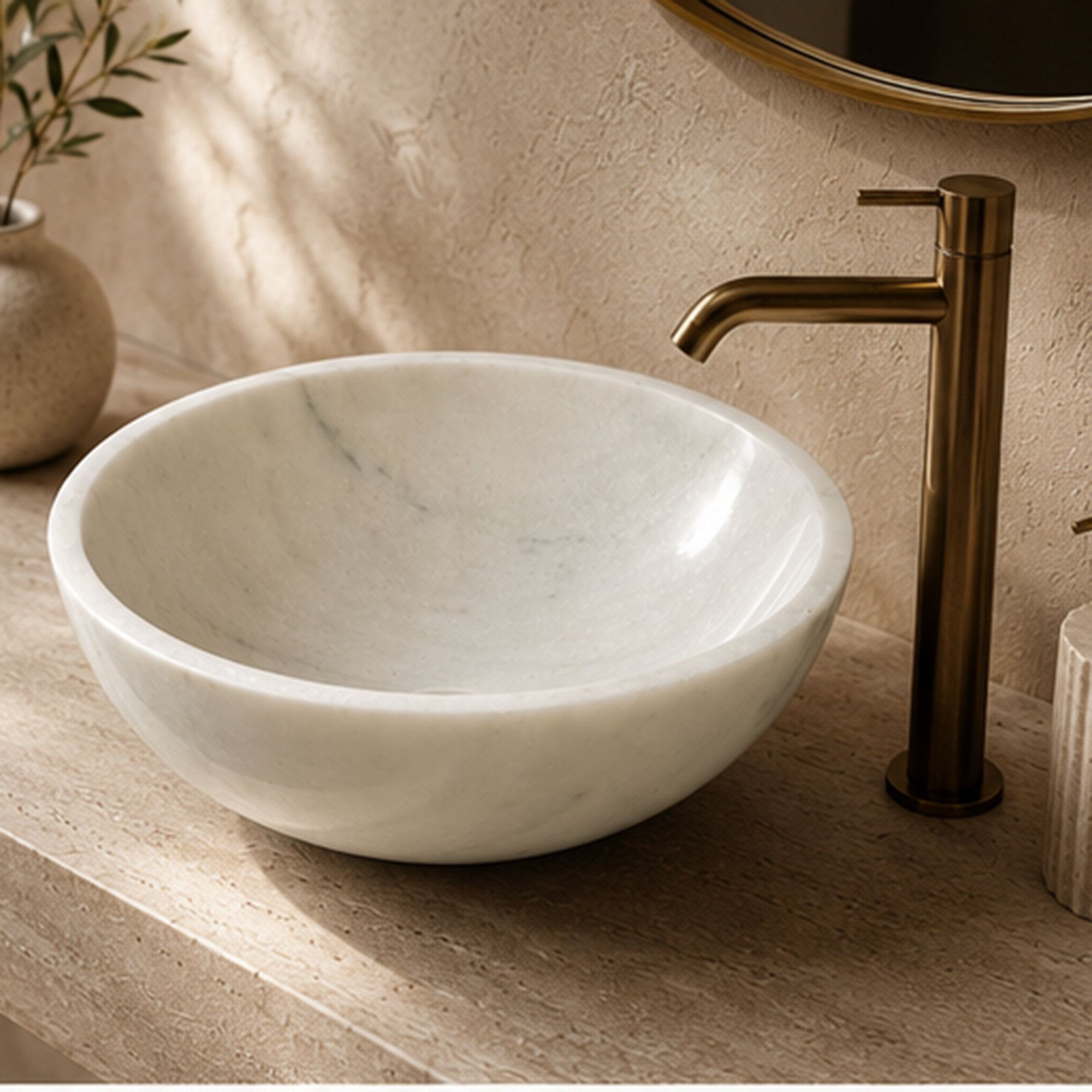 Pigus White Hemispherical WashBasin