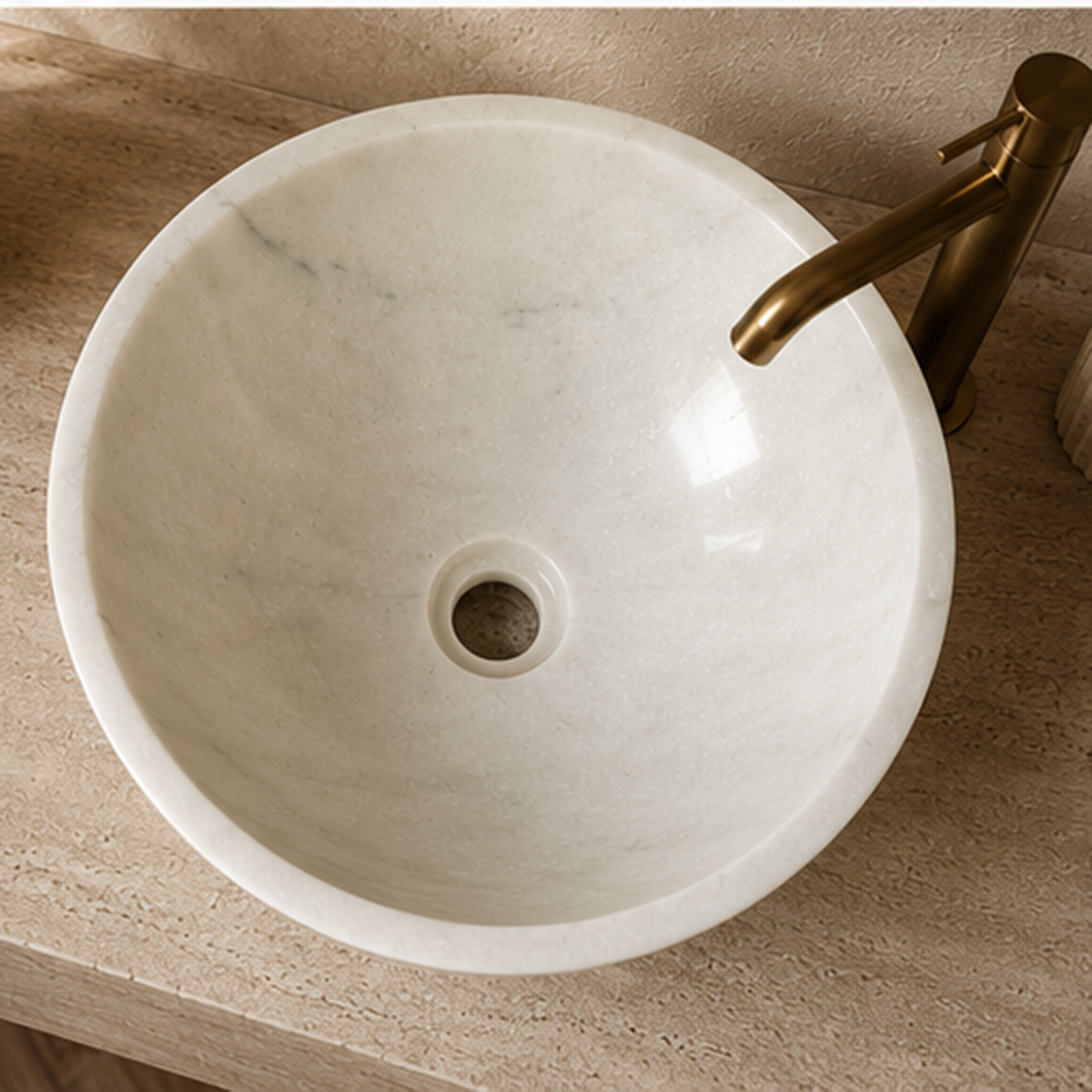 Pigus White Hemispherical WashBasin