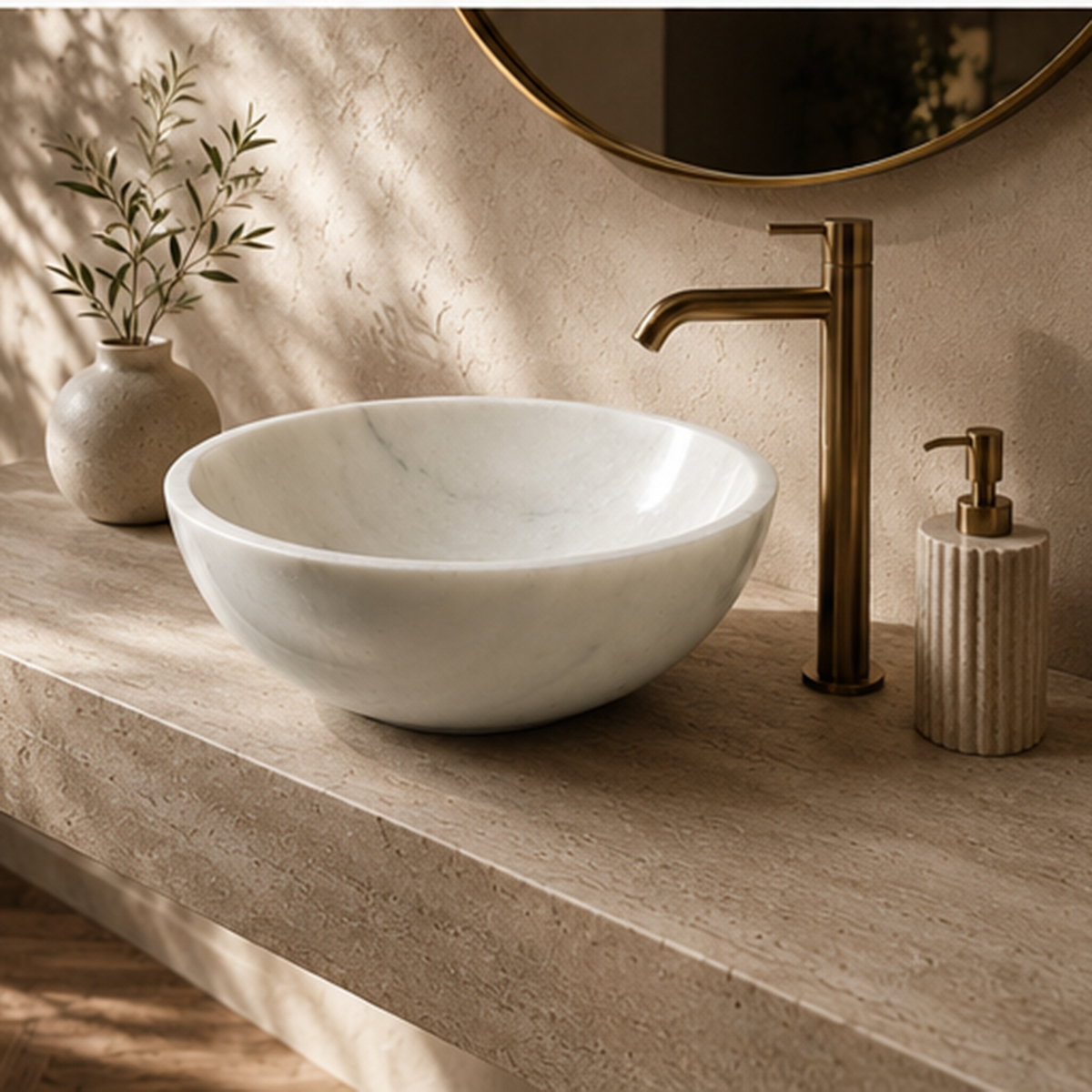 Pigus White Hemispherical WashBasin