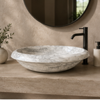 The Statuario Carrara Elliptical WashBasin