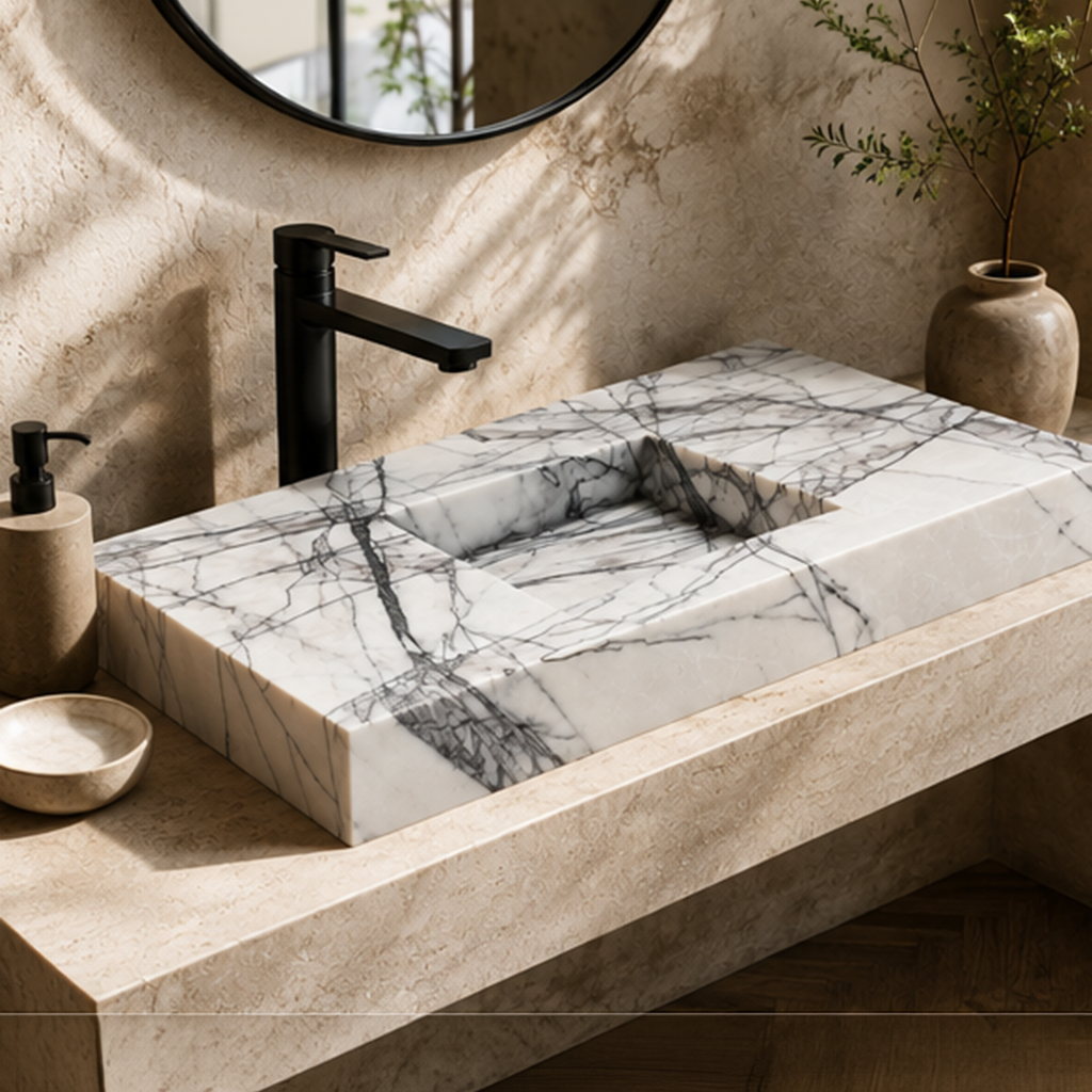 Turkish Lilac Monolithic Slab Basin