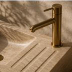 Beige Travertine Integrated  WashBasin