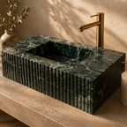Verde Alpi Fluted Monolithic Slab Basin
