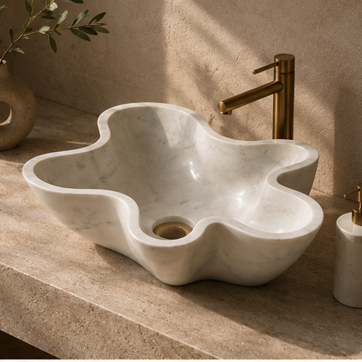 Sculptura Organic Italian White WashBasin