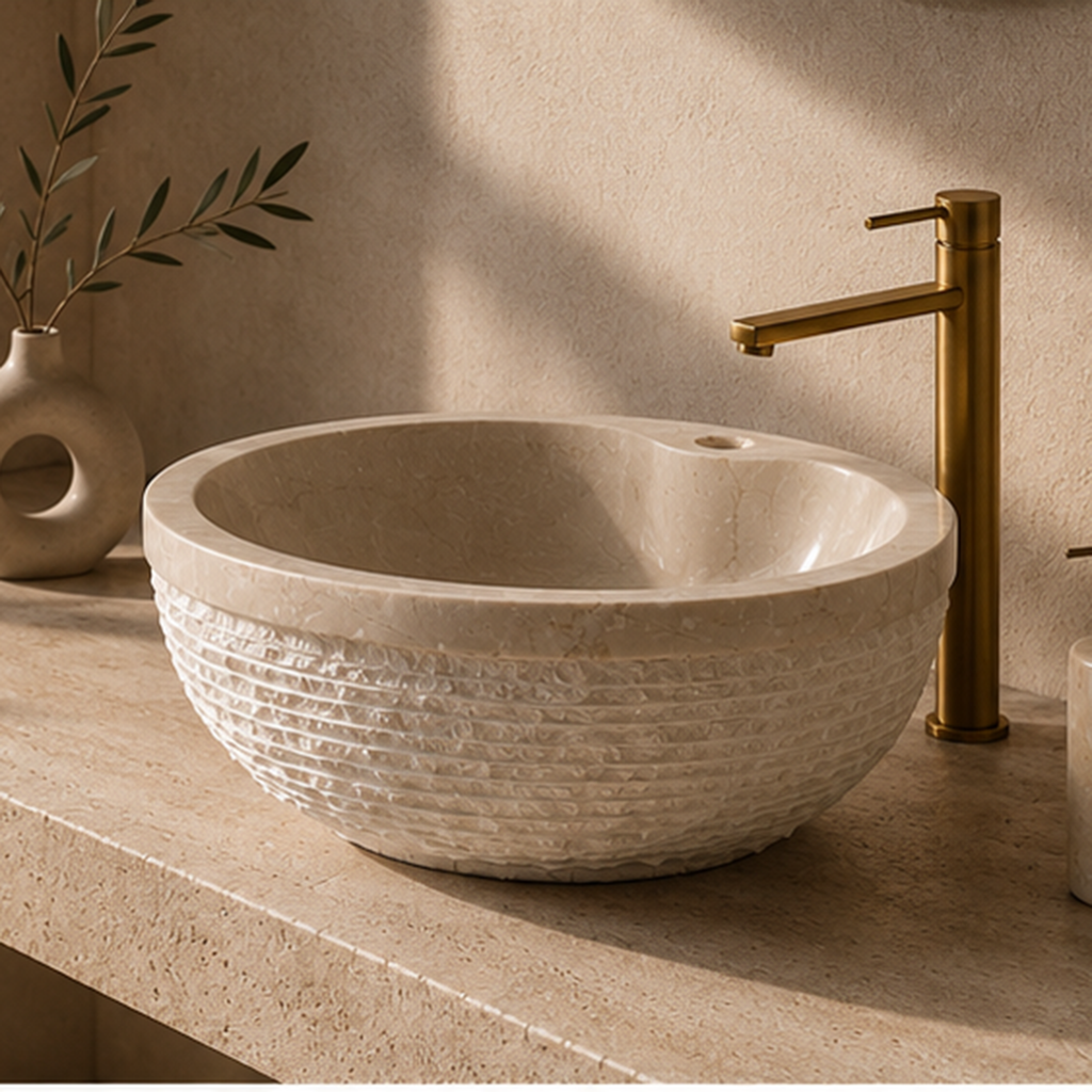 The Artisan Dual-Finish Italian Beige  WashBasin