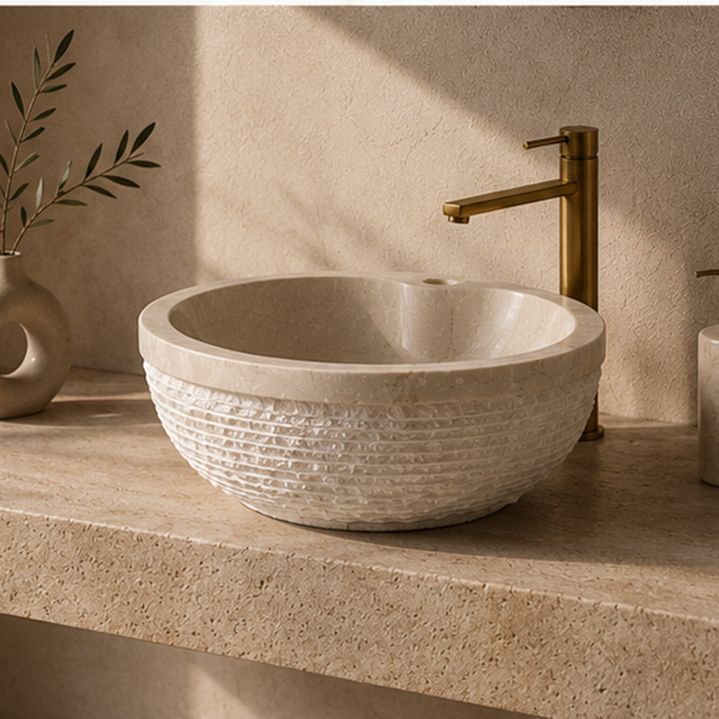 The Artisan Dual-Finish Italian Beige  WashBasin