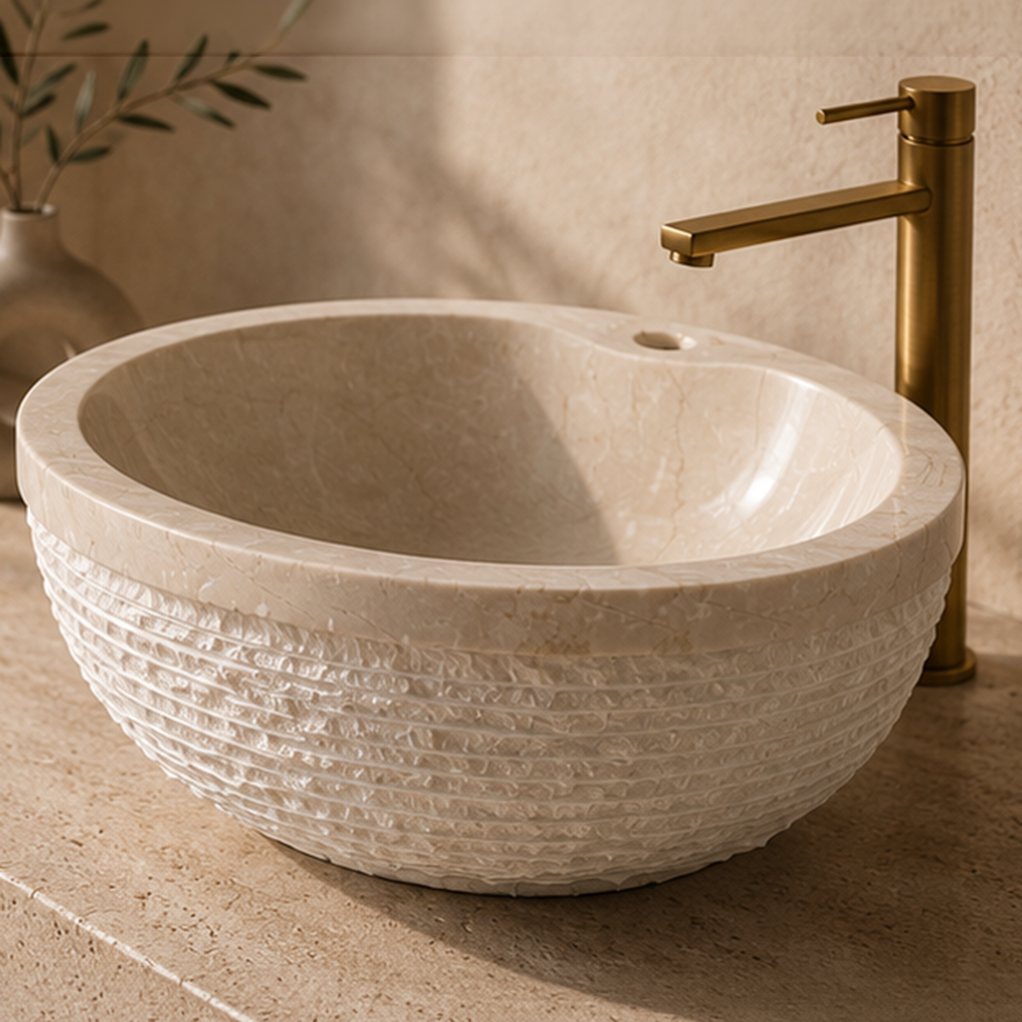 The Artisan Dual-Finish Italian Beige  WashBasin