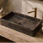 The Armani Brown Rectangular Vessel Basin