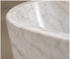 Guangxi White Marble Pedestal Bathtub – marble bathtubs, freestanding bath, free standing bath, soaking tub, bathroom tub